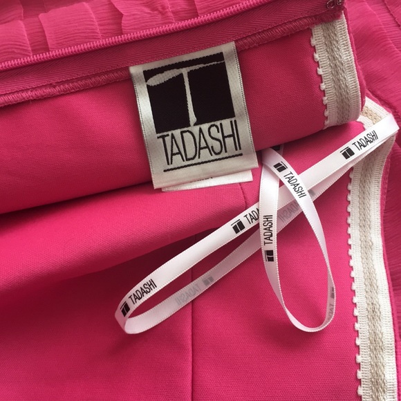 Tadashi Pink pintuck evening Dress - Picture 7 of 8